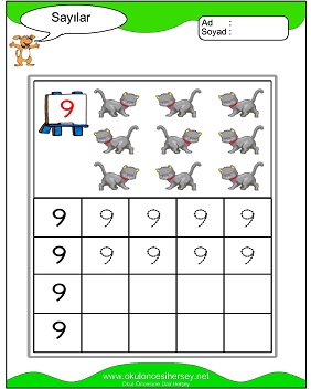 okul öncesi 0 sayısı çizgi çalışması